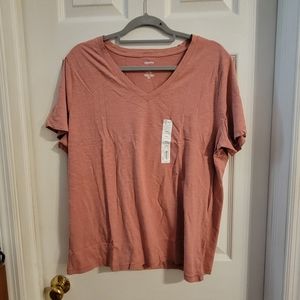 Women's Sonoma Goods For Life Everyday V-Neck Tee, XL, Pink / Salmon